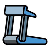 Treadmill icon, outline style vector