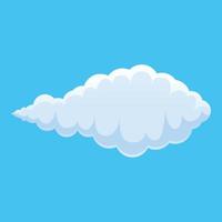 Fluffy cloud icon, cartoon style vector