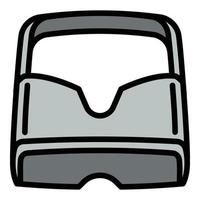 Stereoscopic game goggles icon, outline style vector