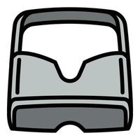 Stereoscopic game goggles icon, outline style vector