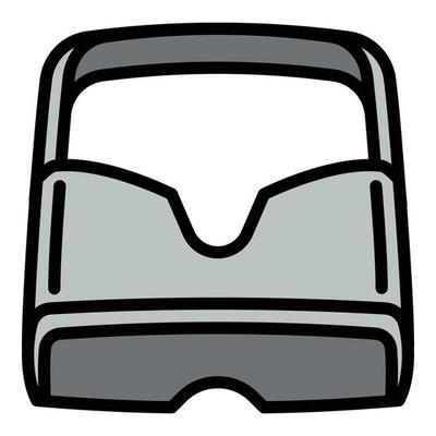 Stereoscopic game goggles icon, outline style