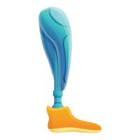 Bionic prosthesis icon, cartoon style vector