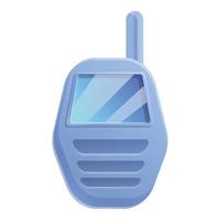 monitor de icono de walkie talkie, estilo de dibujos animados vector