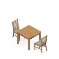 table isométrique rendu 3d png