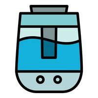 Aroma air humidifier icon, outline style vector