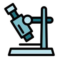 Glass microscope icon, outline style vector