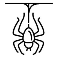 Spider icon, outline style vector