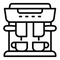 Coffee machine icon, outline style vector