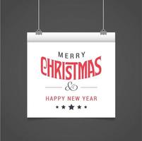 Christmas greetings card design with grey background vector