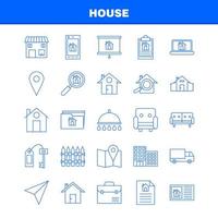 House Line Icon for Web Print and Mobile UXUI Kit Such as Paper Plane Paper Plane Startup House Magnifying Glass Pictogram Pack Vector