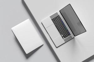 Laptop screen mockup photo