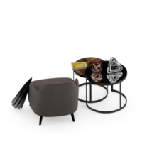 sillón isométrico aislado 3d render png