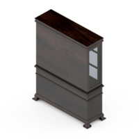 Isometric Cabinet 3D render png