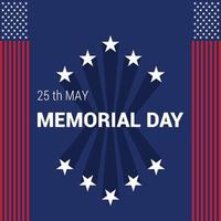 Memorial day design card vector