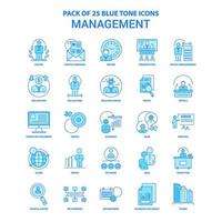 Management Blue Tone Icon Pack 25 Icon Sets vector