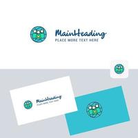 Group avatar vector logotype with business card template Elegant corporate identity Vector