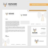 Wifi Business Letterhead Envelope and visiting Card Design vector template