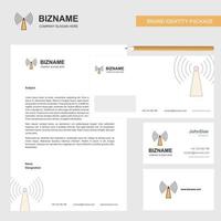 Wifi Business Letterhead Envelope and visiting Card Design vector template