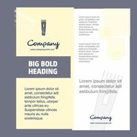 Trimmer Company Brochure Title Page Design Company profile annual report presentations leaflet Vector Background