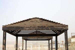 Canopy in the city park to protect from the scorching sun. photo