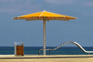 Canopy in the city park to protect from the scorching sun. photo