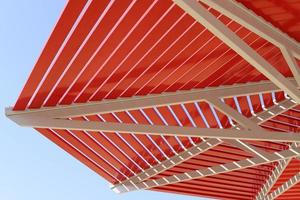 Canopy in the city park to protect from the scorching sun. photo