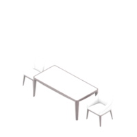 isometrische tafel reeks 3d geven png