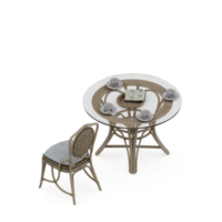 conjunto de mesa isométrica renderização 3d png