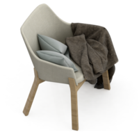 Isometric Chair 3D isolated rendering png