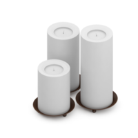 bougies isométriques rendu 3d png