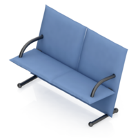 banc isométrique rendu 3d png