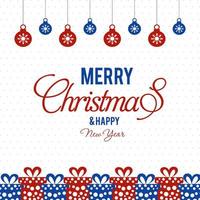 Merry Christmas creative design with white background vector