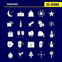 Christmas Solid Glyph Icon for Web Print and Mobile UXUI Kit Such as Christmas Moon Light Star Christmas Bible Home Church Pictogram Pack Vector