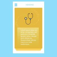 Stethoscope mobile vertical banner design design Vector