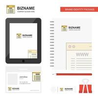 Website Business Logo Tab App Diary PVC Employee Card and USB Brand Stationary Package Design Vector Template