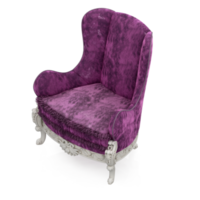 chaise isométrique rendu isolé 3d png