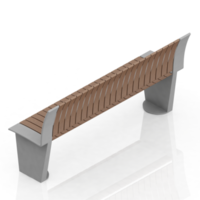 banc isométrique rendu 3d png