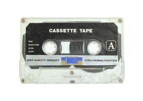 cassette tape isolated on white with clipping path photo