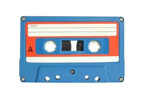 cassette tape isolated on white with clipping path photo