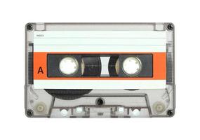 cassette tape isolated on white with clipping path photo