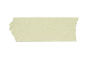 torn masking tape isolated on white photo