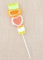 Colorful jelly candy stick photo