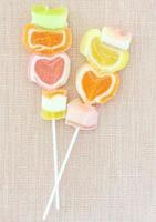 Colorful jelly candy stick photo