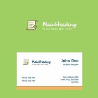 Text document logo Design with business card template Elegant corporate identity Vector