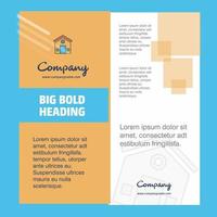 House Company Brochure Title Page Design Company profile annual report presentations leaflet Vector Background