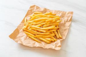 French fries with sour cream and ketchup photo