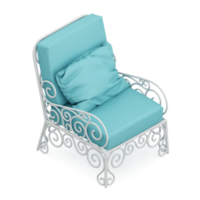 chaise isométrique rendu isolé 3d png