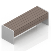 banc isométrique rendu 3d png