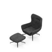 chaise isométrique rendu isolé 3d png