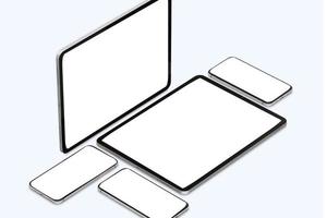 maqueta de captura de pantalla de procesamiento de aplicaciones de pestañas y teléfonos móviles foto